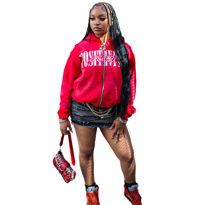 "Peace And Positivity Zip Up "
